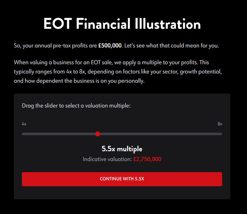 EOT Calculator preview